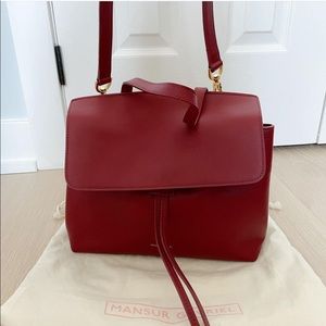 Mansur Gavriel Mini Lady Bag in “Rococo” (red)